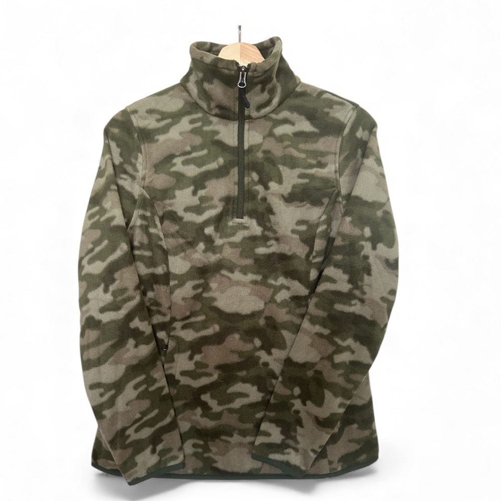 Amazon Essentials Quarter Zip Camo Fleece Sweater